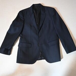 Hugo Boss 36S Navy Blue 100% Wool The James Mens Blazer Suit Jacket Sport Coat